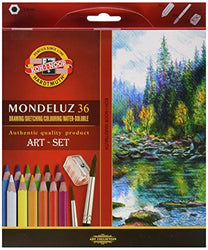 Koh-I-Noor Mondeluz Aquarell Drawing Set. 36 Coloured Pencils. 3712