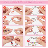 Charm Bracelet Making Kit for Girls, Trifong 152Pcs Adjustable Bracelets and Necklaces Jewelry Making Kit for Girls 8-12, DIY Charm Bracelet Kit for Teen Birthday Gift