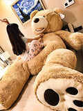 IKASA 78" Giant Teddy Bear Over 6.5 Feet with Big Footprints Plush Toy Stuffed Animal