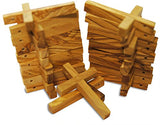 Novel Merk 20-Piece Wooden Cross Set Made in the Holy Land for Vacation Bible School Arts and