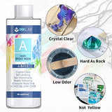 Epoxy Resin Crystal Clear Casting Kit 16 Oz Coating Resin Starter Kit for Beginners Jewelry Tumblers Arts Crafts, Mica Powders, Mixing Sticks, Silicone Cups, Gloves, Pipettes
