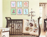 Baby Safari Animals Art Prints - Nursery Wall Decor - (Set of 6) - 8x10 - Unframed