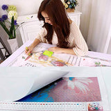 WHATWEARS 5D DIY Diamond Painting Kit Full Drill Crystal Embroidery Painting Pictures Cross Stitch Arts Crafts for Home Wall Decor, 11.8 x 15.7 Inch (I Love You to The Moon and Back)