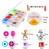 Bracelets Making Kit Kids Jewelry Craft for Girls Toy Clay Beads Flat Preppy Beads Including Letter Bead, Smiley Face Bead, Charms for Jewelry Necklace Christmas Gift DIY Set Age 6 7 9 8-12 Year Old