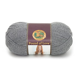 Lion Brand Yarn 550-150 Pound of Love Yarn, Oxford Grey