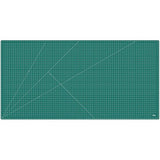 US Art Supply 40" x 80" GREEN/BLACK Professional Self Healing 5-Ply Double Sided Durable Non-Slip