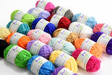 Mira Handcrafts 24 Acrylic Yarn Bonbons | Total of 525 yards Craft Yarn for Knitting and Crochet