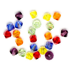 Swarovski - Create Your Style Bicone Mix Rainbow 3 packages of 24 Piece (72 Total Crystals)