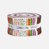 Connecting Threads Print Collection Precut Cotton Quilting Fabric Bundle 2.5" Strips (Celeste)