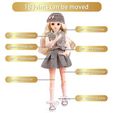 UCanaan BJD Dolls 1/4 SD Doll 18 Inch 18 Ball Jointed Doll DIY Toys with Full Set Clothes Shoes Wig Makeup, Best Gift for Girls