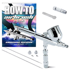 PointZero Dual-Action 7cc Gravity-Feed Airbrush 3 Tip Set (.2mm .3mm .5mm)