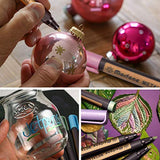 Metallic Marker Pens, Morfone Set of 10 Colors Paint Markers for Card Making, Rock Painting, DIY Photo Album, Scrapbook Crafts, Metal, Wood, Ceramic, Glass (Medium tip)