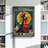 Halloween Diamond Painting Kits, Diamond Art for Adults Retro Witch DIY Full Drill Wall Crafts for Home Decor