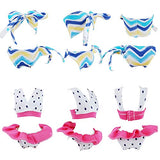 E-TING 10Pcs =5 Sets Beach Bikini Swimsuit Bathing Doll Clothes One-Piece Swimwear with 5 Pairs Shoes for 11.5 Inch Girl Dolls (Style A)