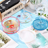 7 Pieces Coaster Resin Mold Set with 1 Piece Silicone Coaster Storage Box Mold, 6 Pieces Round Coaster Cups Mats Resin Mold for Resin Casting, Epoxy Casting Coaster Resin Mold for Home Decoration DIY