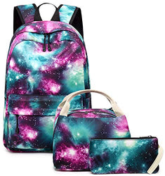 BLUBOON School Backpack Teens Girls Boys Kids School Bags Bookbag with Lunch Bag Pencil Pouch (Green)