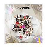 CY2SIDE 50PCS Makeup Enamel Clog shoes charm for Kids, Cartoon Make up Decoration Charm for Shoes, Makeup Cosmetics Shoe Charm for Kids, Beauty Birthday Party Gifts, Accessories Clog Decor for Teen Girls, Treasure Toys for Jewelry Party