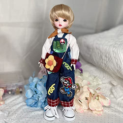 Labstandard 1/6 BJD Doll, Cute Boy Doll Handmade Makeup 12 Inch Ball Jointed Doll Movable Joint Full Set Clothes Shoes Wig, Gift for Girls Kids Children (L)