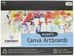 Canson Plein Air Canva Rigid Art Boards for Paints or Sticks, Oil and Acrylic, 9 x 12 Inch, Set