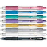 PILOT G2 Metallics Refillable & Retractable Rolling Ball Gel Pens, Fine Point, Assorted Color Inks, 8-Pack Pouch (34405)