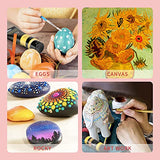 TAISHAN Acrylic Paint Set 24 Colors Rich Pigment Art Craft Paint Non Toxic Paints for Beginners Artist on Glass Wood Ceramics Fabrics Canvas Crafts (2oz/ 60ml)