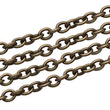 PandaHall Elite 16 Feet Brass Cable Chain Twisted Cross Necklaces Width 2mm for Jewelry Making