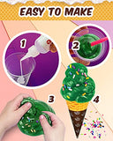 Ice Cream Slime Kit - Make Your Own Slime Kits for Girls Ages 10 12 - Slime Ice Cream Kits - Mini Ice Cream Party Favor DIY Slime for Girls Best Ice Cream for Girls - Slime Kit Under 10 Dollars