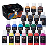 ARTME Acrylic Paint Set, 20 Vivid Colors (2fl oz/60ml Each) Acrylic Art Craft Paint Supplies for Canvas Paper Stone Wood Ceramic and Model Painting, Art Paints for Kids Beginners Adults Artists