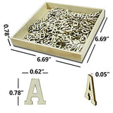 9 Packs of (A-Z), 234 Pcs Wooden Alphabet Letters Shapes with Storage Box, Scramble Wood Numbers