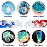 Magicdo Epoxy Resin Kit Crystal Clear Art Resin Kit for Beginners Casting Resin for Silicone Molds, Crafts, DIY, Art, Jewelry, Tumblers, River Tables with Wood Sticks, Graduated Cups and Gloves(16oz)