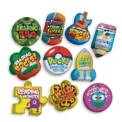 Encourage and Build Young Readers Brag Tag Value Pack 2: 500 Tags (50 Tags for Each Shape) + 150 Chains