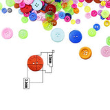 800 Pcs Assorted Sizes Resin Buttons ，Round Craft Buttons for Sewing DIY Crafts，Children's Manual