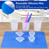 SUPVOX Reusable Mixing Cups Tools Kit Graduated Silicone Measuring Cups Dispensing Cup Dropper Mixing Stick For DIY Crafts Jewelry Making Handwork
