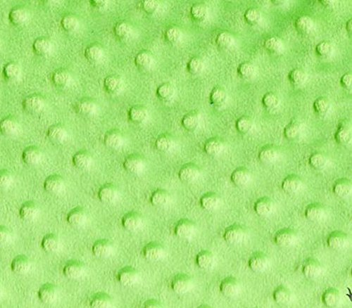 Minky Fabric Dimple Dot Fur Lime / 60" Wide / Sold by the Yard