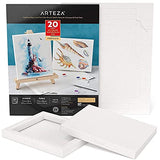Arteza Watercolor Bundle: Foldable Watercolor Canvases and Half Pan Paint, Painting Art Supplies for Artist, Hobby Painters & Beginners