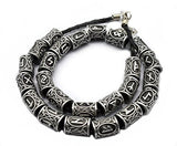 MYAROMA FINDINGS 24pcs/Kit Norse Vikings Runes Beads for Beards Hair Paracord Pendants &Bracelets