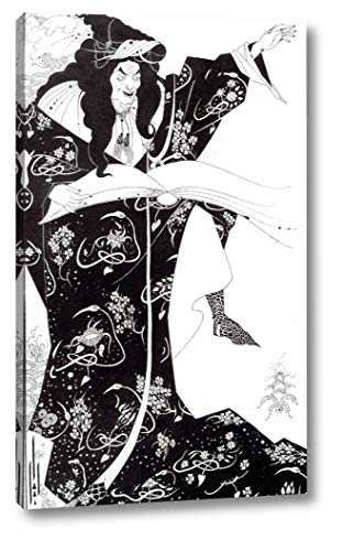 Virgilius The Sorcerer by Aubrey Beardsley - 11" x 18" Gallery Wrap Giclee Canvas Print - Ready to Hang