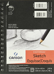 Canson Universal Sketch Pad 5.5X8.5 6 Pack