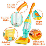 Toy Vacuum Cleaner for Toddlers, Electric Kids Play Vacuum with Lights, Realistic Sounds & Whirling Stars, Pretend Role-Play House Cleaning Vacuum Cleaner Toys Set for Children Girls Boys Toy