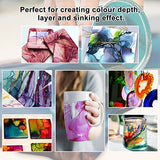 Alcohol Ink Set - 24 Vivid Colours, Concentrated Alcohol-Based Ink, Epoxy Resin Paint with Metallic Colour Dye for Resin Coaster, Acrylic Painting, Tumbler Making,10ml Each