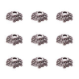 Pandahall 200PCS 8mm Antique Silver Tibetan Style Flower Bead Caps