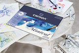 Canson Spiral-Bound Notepad AQ Montval Fine Watercolour 300 g/m² 12 Sheets per Pad Spiral on Short Side White 13.5 x 21 cm White
