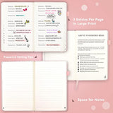 JUBTIC Password Book with Alphabetical Tabs, Small Size Internet Address & Password Keeper Logbook, Password Notebook Journal for Computer & Website Logins, Rose Gold