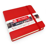 Royal Talens – Art Creation Hardback Sketchbook – 80 Sheets – 140gsm – 12 x 12cm – Red Cover