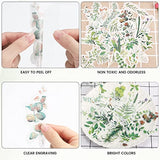 molshine 102pcs Flowers Washi Stickers-Plant Illustration Series Decals for Journal,DIY,Personalize,Laptops,Scrapbook,Skateboards,Luggage,Books,Sealing Sticker-3pack