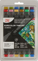 Zig Dull Colors Kurecolor Twin WS Marker Set 12/Pkg