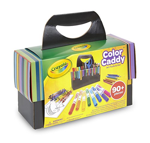 Crayola Color Caddy, Art Supplies for Kids, Travel Art Set, 90+ Pieces, Gift
