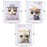 3 Piece Set Special Shaped Cat Diamond Painting Kits,5D DIY Partial Drill Crystal Rhinestone Embroidery Cross Stitch Pictures Art Crafts for Home Office Wall Decor(Cat)