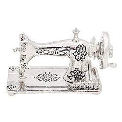 Odoria 1:12 Miniature Vintage Silver Sewing Machine Dollhouse Decoration Accessories