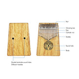 ammoon Kalimba 17 key Thumb Piano Solid Wood Finger Piano with Carry Bag Tuning Hammer AKP-17L